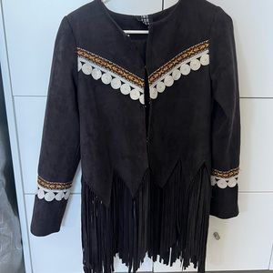 Two For Tea Suede Fringe Jacket - Women’s S